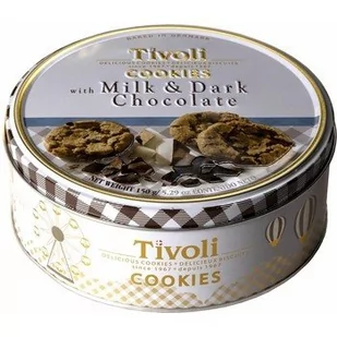 Tivoli Duńskie Kruche Ciastka Z Kawałkami Czekolady Mlecznej I Deserowej 150G - Ciastka - miniaturka - grafika 1