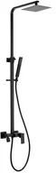 Zestawy prysznicowe - Invena zestaw prysznicowy z deszczownicą Paro, czarny AU-33-B04-C - miniaturka - grafika 1