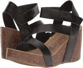 Espadryle damskie - Blowfish Sandały Espadryle Czarne Koturna 38 Żnj - miniaturka - grafika 1