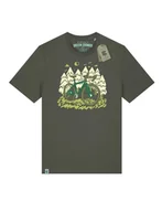 Koszulki męskie - Green Cosmos Premium Koszulka Męska Montains Bike Forest Khaki M - miniaturka - grafika 1