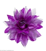 Dodatki do strojów karnawałowych - Widmann Spinka do włosów "Kwiat" fioletowy WI04128 - miniaturka - grafika 1