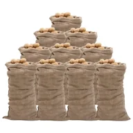 Plecaki - vidaXL Worki jutowe, 10 szt., 65x135 cm, 100% juta, 220 g/m² - miniaturka - grafika 1