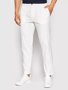 Benetton United Colors Of Spodnie materiałowe 42HM55J38 Biały Slim Fit - Spodnie męskie - miniaturka - grafika 1