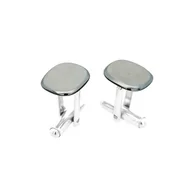 Spinki do mankietów i krawatów - Spinki do mankietów Hematyt owalny (S882) Srebro [925] - miniaturka - grafika 1