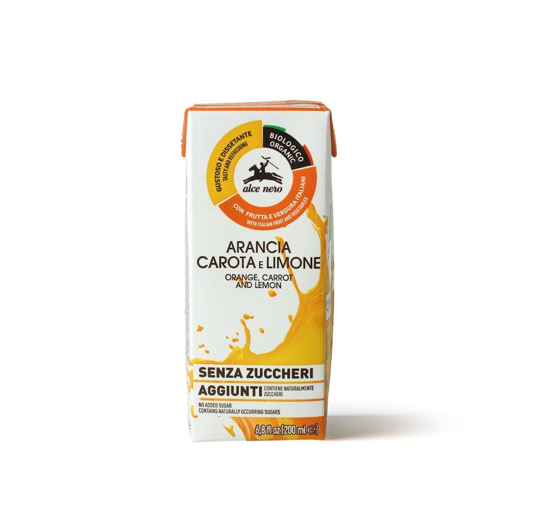 Alce Nero Napój jabłko - pomarańcza - marchew - cytryna 200 ml Bio - żywność