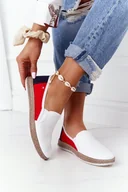 Espadryle damskie - Damskie Espadryle Big Star HH276009 Biało-Czerwone-40 - miniaturka - grafika 1