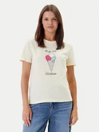 Koszulki i topy damskie - ONLY T-Shirt Fun Life 15349901 Żółty Regular Fit - miniaturka - grafika 1