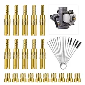 Części motocyklowe - zestaw dysz gaźnika, 20 sztuk dysz głównych i powolnych dysz pilotowych, z zestawem do czyszczenia układów gaźników PWK PE Keihin CVK GY6, pielęgnacja motocykli - miniaturka - grafika 1