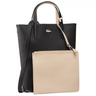 Torebki damskie - Lacoste Torebka Vertical Shopping Bag NF2991AA Black. Warm Sand A91 - miniaturka - grafika 1