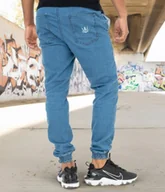 Spodnie męskie - Spodnie Jeansowe Jogger Męskie Sky Niebieskie Jigga Wear Crown XL - miniaturka - grafika 1