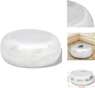 Ławy i stoliki kawowe - vidaXL Stolik kawowy z młotkowanego aluminium srebrny - Stoliki kawowe - miniaturka - grafika 1