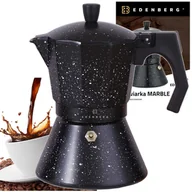Zaparzacze i kawiarki - Kawiarka Aluminiowa Czarna 6 Osób Edenberg Marble Eb-9301 - miniaturka - grafika 1