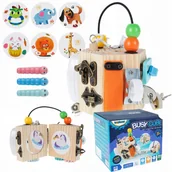 Zabawki sensoryczne - KOSTKA SENSORYCZNA STYMULUJĄCA DLA DZIECI EDUKACYJNA MONTESSORI ZI-36 - miniaturka - grafika 1