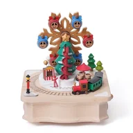 Karuzele dla niemowląt - Wooderful life - Drewniana pozytywka z ruchomymi elementami Świąteczna kraina - miniaturka - grafika 1