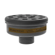 Akcesoria BHP - PORTWEST P906 FILTR GAZU A2 Z POŁĄCZENIEM UNIWERSALNYM (PK6); CZARNY - miniaturka - grafika 1