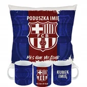 Gadżety dla niej i dla niego - ZESTAW PODUSZKA + KUBEK Prezent BARCELONA LOGO YAMAL + IMIĘ 18 - miniaturka - grafika 1