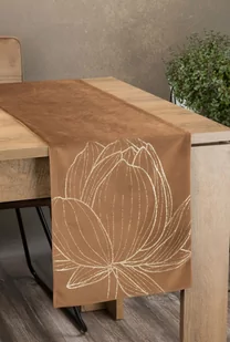 Bieżnik 35 x 140 Dekoracyjny Velvet Blink12 Brąz - Obrusy i serwetki - miniaturka - grafika 1