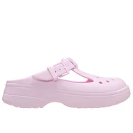 Klapki i japonki damskie - Klapki Crocs Classic Mary Jane 210581-6ZW - różowe - miniaturka - grafika 1