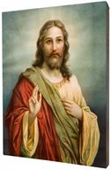 Ikony i obrazy sakralne - Jezus - obraz religijny na desce lipowej - miniaturka - grafika 1