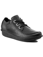 Sneakersy damskie - CLARKS Półbuty Funny Dream 203066394 Czarny - miniaturka - grafika 1