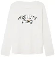 Koszulki dla dziewczynek - Pepe Jeans Koszulka dziewczęca Verney, Biały (mysz), 14 lat - miniaturka - grafika 1