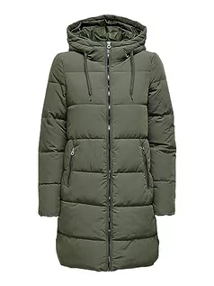 Płaszcze damskie - Only Kobiety Onldolly Long Puffer Coat Otw Noos Płaszcz, Zielony, L - grafika 1