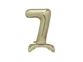 Balony i akcesoria - Balon foliowy stojący cyfra 7 złoty - 76 cm - 1szt. - miniaturka - grafika 1
