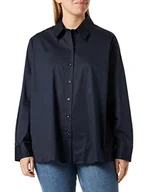 Bluzki damskie - Seidensticker Bluzka z długim rękawem Regular Fit Bluzka Kobiety, granatowy, 42 - miniaturka - grafika 1