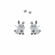 Biżuteria dla dzieci - Srebrne Kolczyki Cutie Króliczek - miniaturka - grafika 1