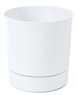 Doniczka Aura z podstawką biała - 38 cm - Donice - miniaturka - grafika 1