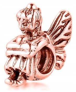 Charms Elf Wróżka różowe złoto srebro 925