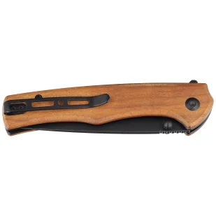 Nóż składany Sencut Crowley Guibourtia Wood, Black Stonewashed D2 (S21012-5) - Noże - miniaturka - grafika 7