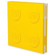 Pozostałe książki - Lego 2.0 Locking Notebook with Gel Pen - Yellow - miniaturka - grafika 1