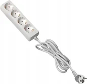 Przedłużacze i rozgałęźniki - Przedłużacz schuko 4 gniazda, 3m GTV - miniaturka - grafika 1