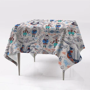 Do mieszkania gładkie obrusy Zwierzęta dekoracja, Fabricsy, 150x150 cm - Obrusy i serwetki - miniaturka - grafika 1
