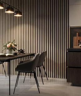 275x3x4 cm LD Lamele (dąb sonoma) - Lamele ścienne i sufitowe 3D - Panele ścienne i boazeria - miniaturka - grafika 1