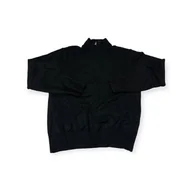 Swetry męskie - Sweter męski Old Money M czarny z zamkiem - klasyczny golf - miniaturka - grafika 1