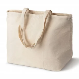﻿TORBA ZAKUPOWA 51x15x38 cm ECRU DETROIT Bawełniana Duża 220g z DNEM EKO - Torby i wózki na zakupy - miniaturka - grafika 1