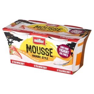 Müller Produkt mleczny fermentowany truskawkowy 190 g (2 x 95 g) - Desery mleczne - miniaturka - grafika 1