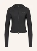 Kurtki damskie - Nike Kurtka Do Biegania Softshell Swift schwarz - miniaturka - grafika 1