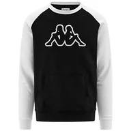 Bluzy męskie - Kappa Męska bluza z logo Zaimali, czarno-biała, S, czarny/biały, S - miniaturka - grafika 1