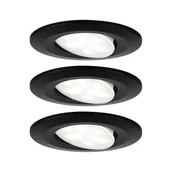 Oprawy, klosze i abażury - Paulmann Calla panel wpuszczany 3 szt., czarny - miniaturka - grafika 1