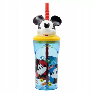 MYSZKA MICKEY DISNEY KUBEK SZKLANKA ZE SŁOMKĄ 3D - Kubki dla dzieci - miniaturka - grafika 1