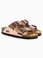 Klapki i japonki damskie - Sunbay Klapki "Trefle" w kolorze różowozłotym - miniaturka - grafika 1