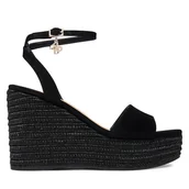 Espadryle damskie - Espadryle Guess FLJLY2 SUE04 Czarny - miniaturka - grafika 1