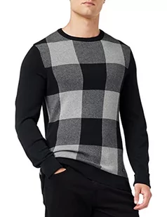 Blend Sweter męski, 1940071_Black Melange, XXL - Swetry męskie - miniaturka - grafika 1
