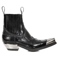 Botki męskie - Buty New Rock M.7950P-C11 Antik Negro Itali Negro West Neg-Acer Tacon Acero-43 - miniaturka - grafika 1
