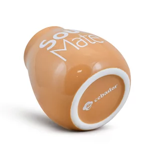 Tykwa Ceramiczna beżowa z logo Soul Mate - 350 ml - Yerba Mate - miniaturka - grafika 3