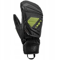 Rękawice narciarskie - LEKI RĘKAWICE WCR C-Tech 3D Mitt black-lemon 9.0 - miniaturka - grafika 1