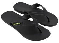 Klapki i japonki męskie - Klapki japonki męskie basenowe plażowe na lato czarne Rider 12120-43-44 - miniaturka - grafika 1